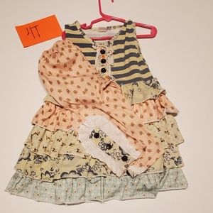 Girls 4t sleeveless boutique outfit